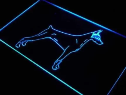Doberman Pinscher LED Light Sign