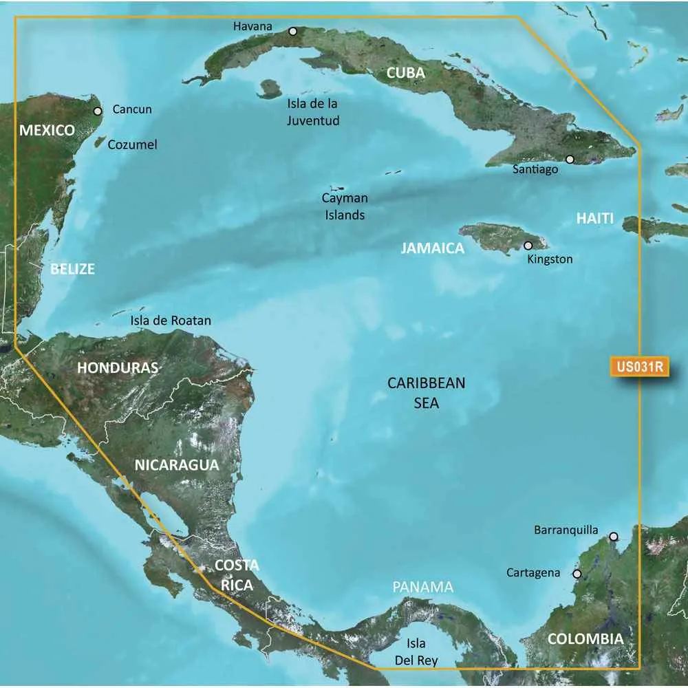 6tBlueChart-g2-HD-HXUS031R-Southwest-Caribbean-microSD-SD
