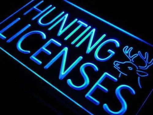 6tHunting-Licenses-LED-Light-Sign