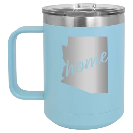 Personalized Arizona Home 15 oz Mug - Light Blue