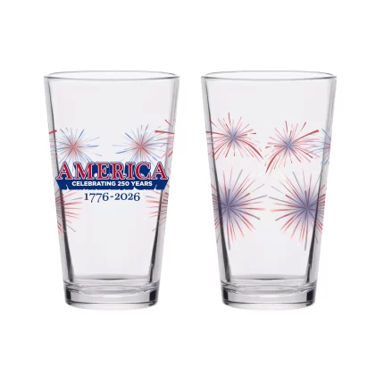 Set of 2 America Fireworks 16oz Pints