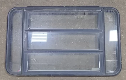 Black Radius Emergency Opening Window : 34 1/4" W X 20 7/8" H X 1 1/2" D