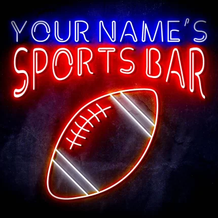 Custom Ultra-Bright Football Sports Bar LED Sign with Remote (Neon-Style, LED Technology)