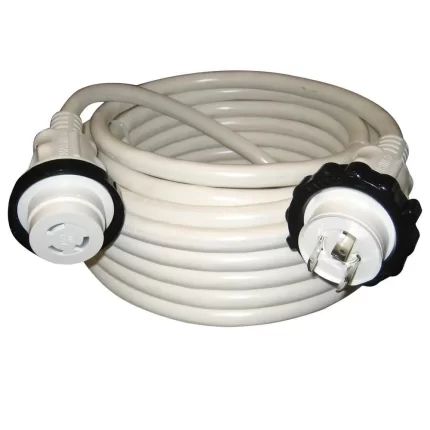 30A 125V Molded Standard Cordset - White - 50'