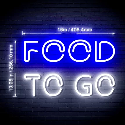 Carry Out Food to Go Flex Silicone LED Sign (Neon-Style, LED Technology)