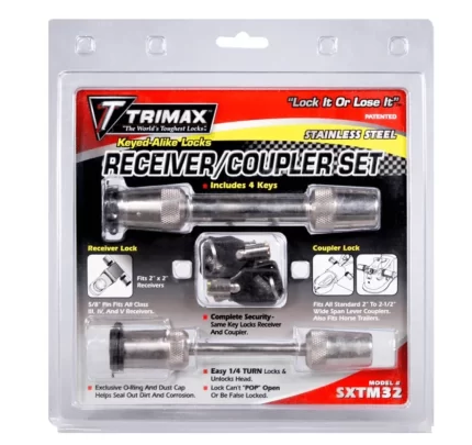 Receiver Cover Stainless Steel 5/8 & Coupler 2 1/2