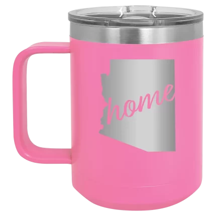 Personalized Arizona Home 15 oz Mug - Pink