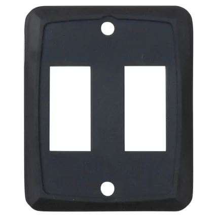 Face Plate Double Black Single