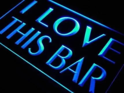 I Love This Bar LED Light Sign