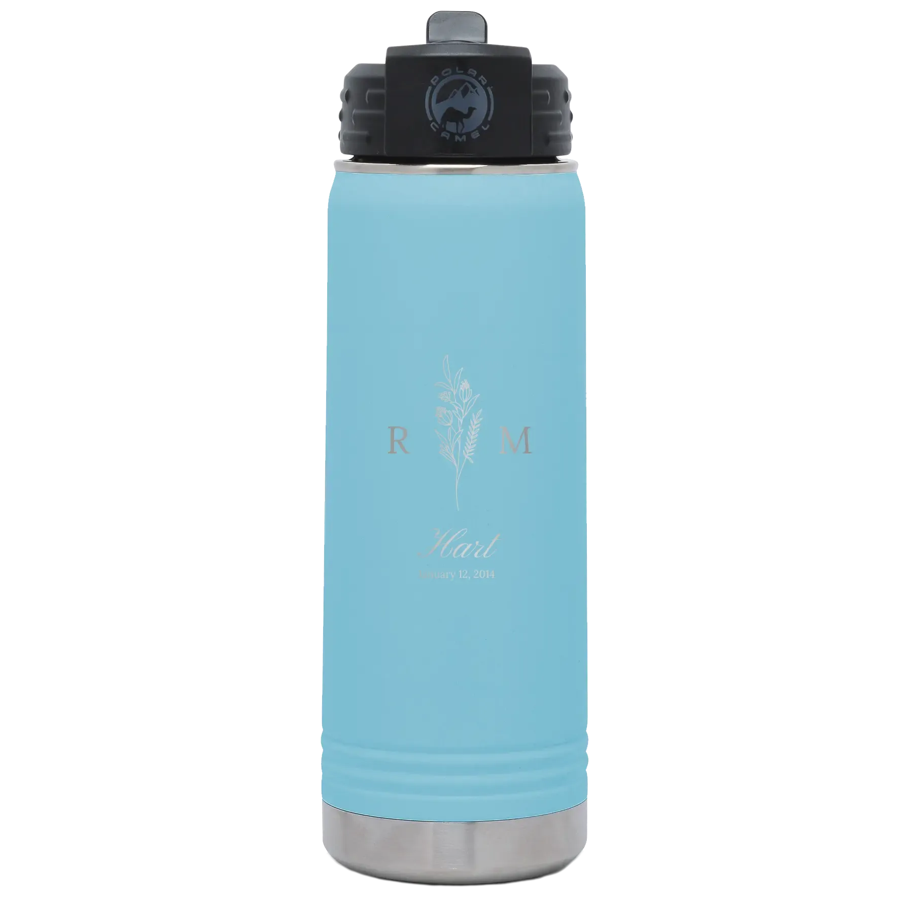 6zPersonalized-3-Lines-Initial-Last-Name-Anniversary-20-oz-Water-Bottle-Light-Blue