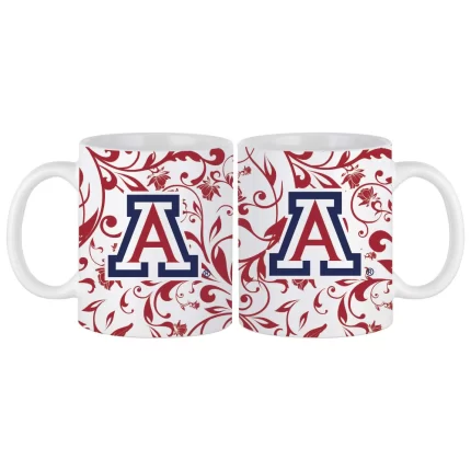 Set of 2 Arizona Wildcats Floral 11oz Mugs
