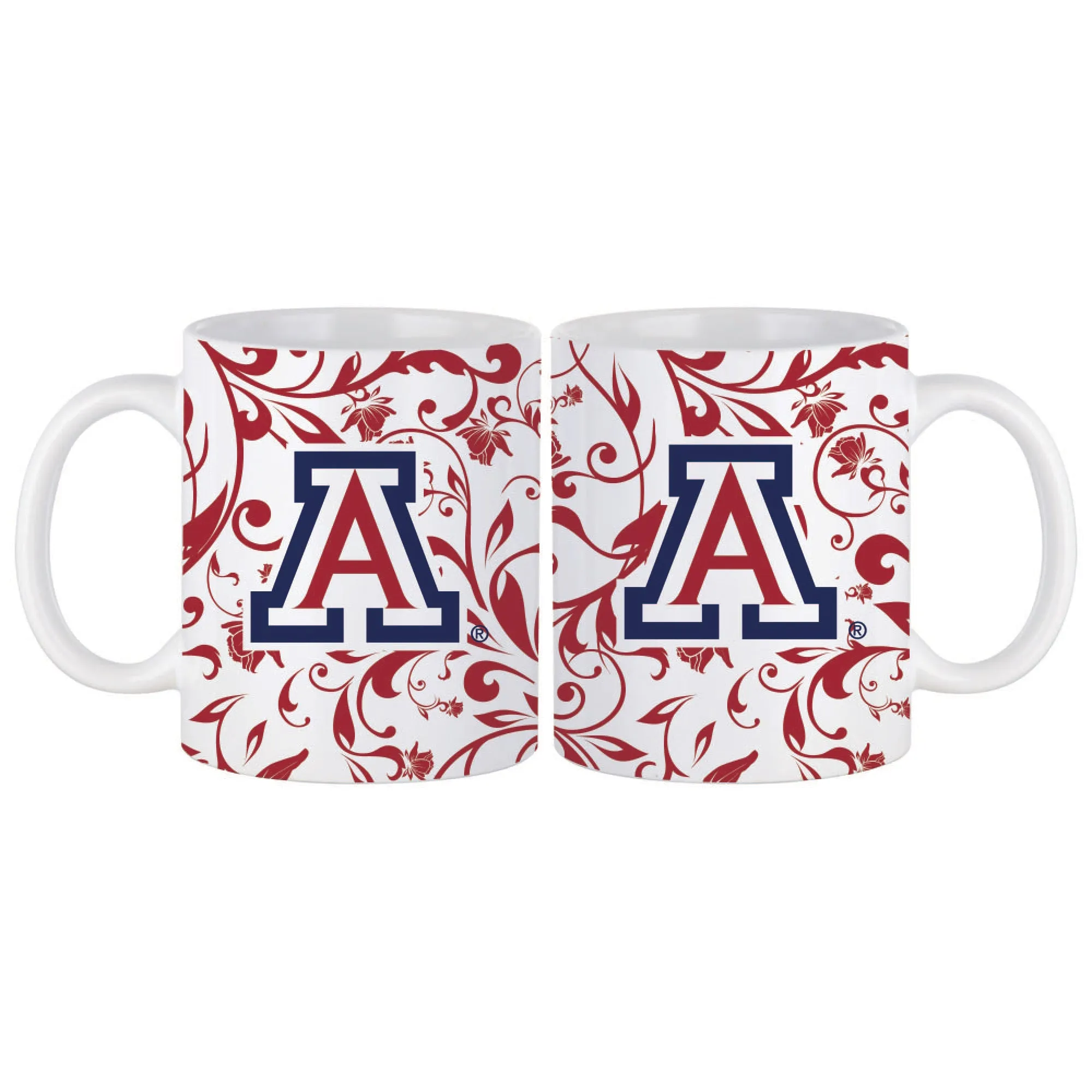 6zSet-of-2-Arizona-Wildcats-Floral-11oz-Mugs