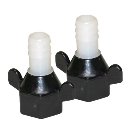 1/2" Barb x 1/2" NPT-F Hex/Wingnut Straight Fitting