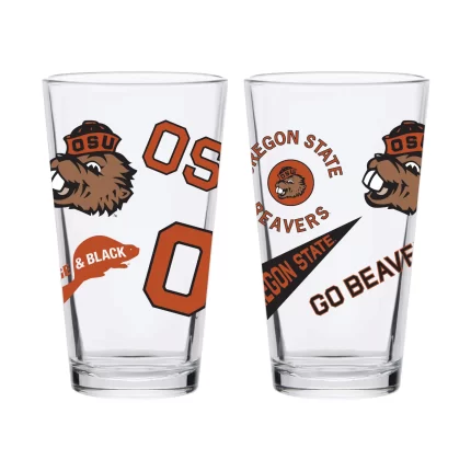 16oz Oregon State Beavers College Vault Medley Pint 2 Pack