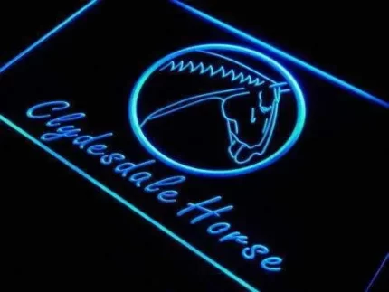 Clydesdale Horse LED Light Sign