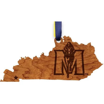 Murray State University - Ornament - State Map with Block M