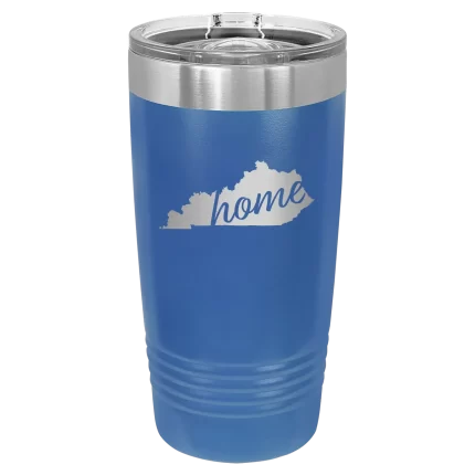 Personalized Kentucky Home 20 oz Tumbler - Royal Blue