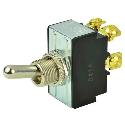 DPST Chrome Plated Toggle Switch - OFF/ON