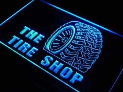 Car Tire Shop Auto Repair LED Light Sign