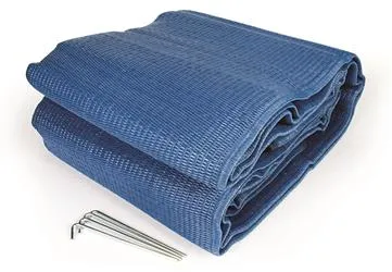 Durable Reversible RV Camper Awning Mat 9' X 12'- Blue