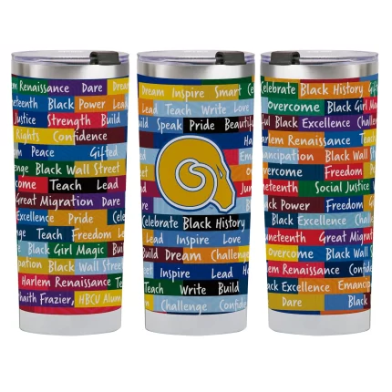 24oz Albany State Rams BHM Tumbler