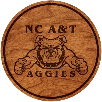 NC A&T Aggies Coaster Bulldog with Name