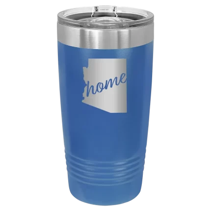 Personalized Arizona Home 20 oz Tumbler - Royal Blue