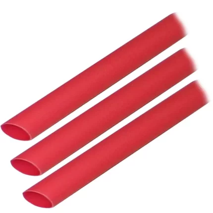 Heat Shrink Tubing 3/16" x 3" - Red - 3 Pieces