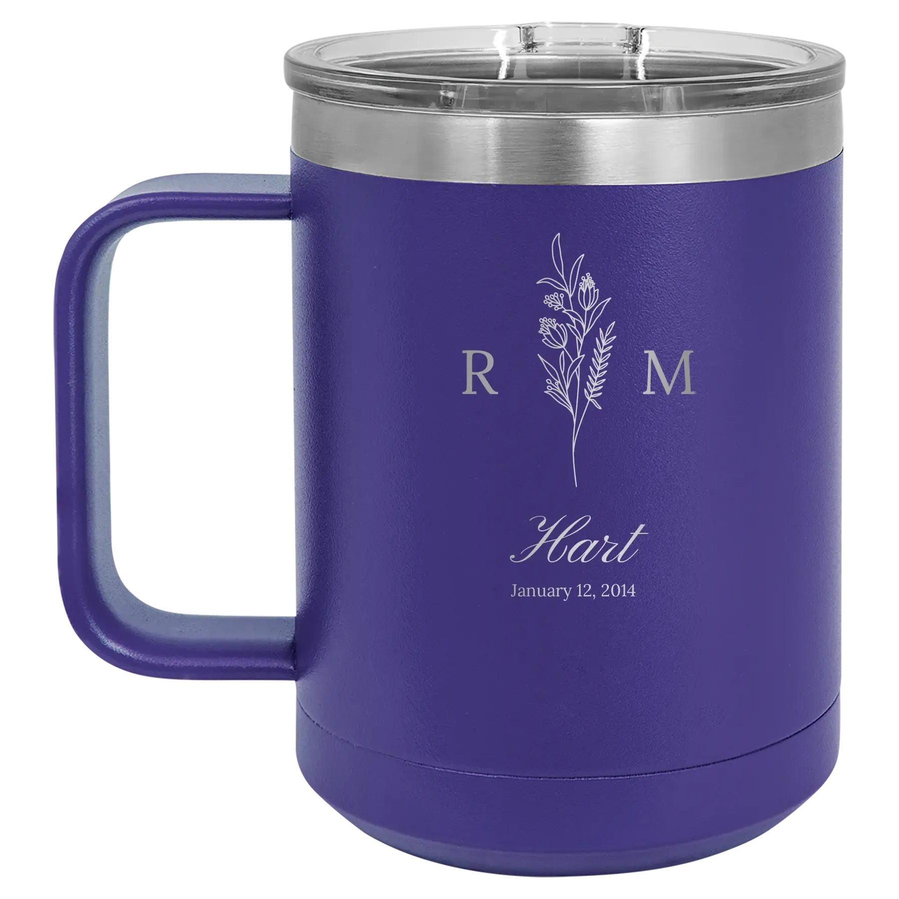 7ePersonalized-3-Lines-Initial-Last-Name-Anniversary-15-oz-Mug-Purple