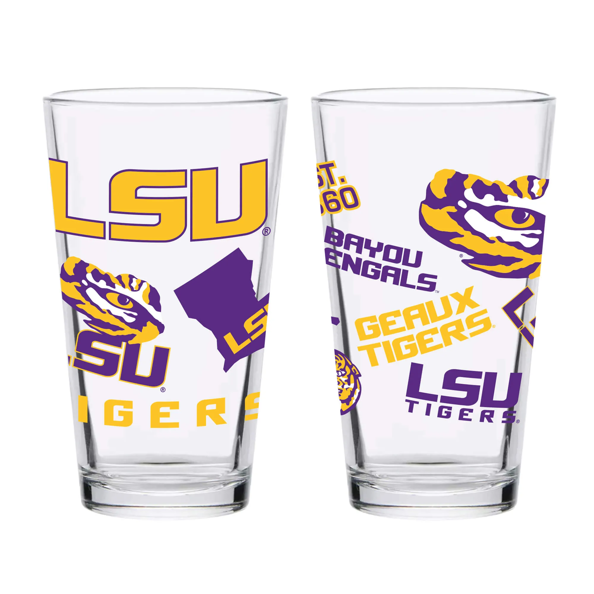 7eSet-of-4-LSU-Tigers-16oz-Medley-Pint-Glasses