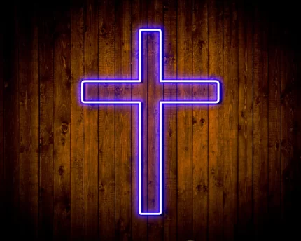 Cross Jesus Home Decoration Flex Silicone LED Sign (Neon-Style, LED Technology)