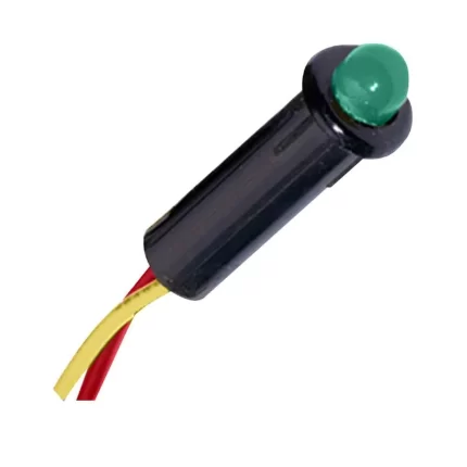 LED Indicator Light - Green - 12-14 VDC - 1/4"
