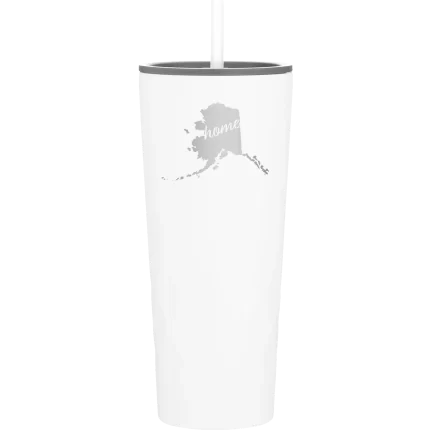Personalized Alaska Home 20.9 oz Tumbler - White