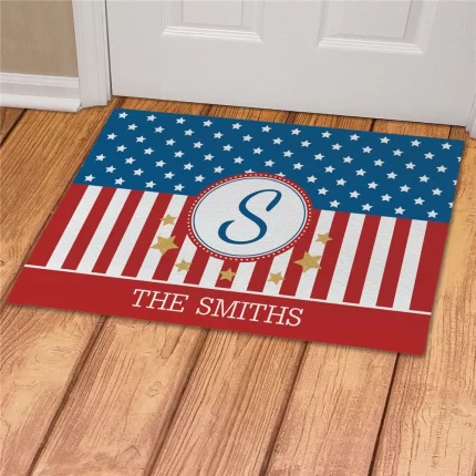 Fourth of July Personalized Doormat - Custom Independence Day Welcome Mat