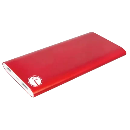 Iconic Imprint 8000mAh Power Bank & Wireless Charger - Red