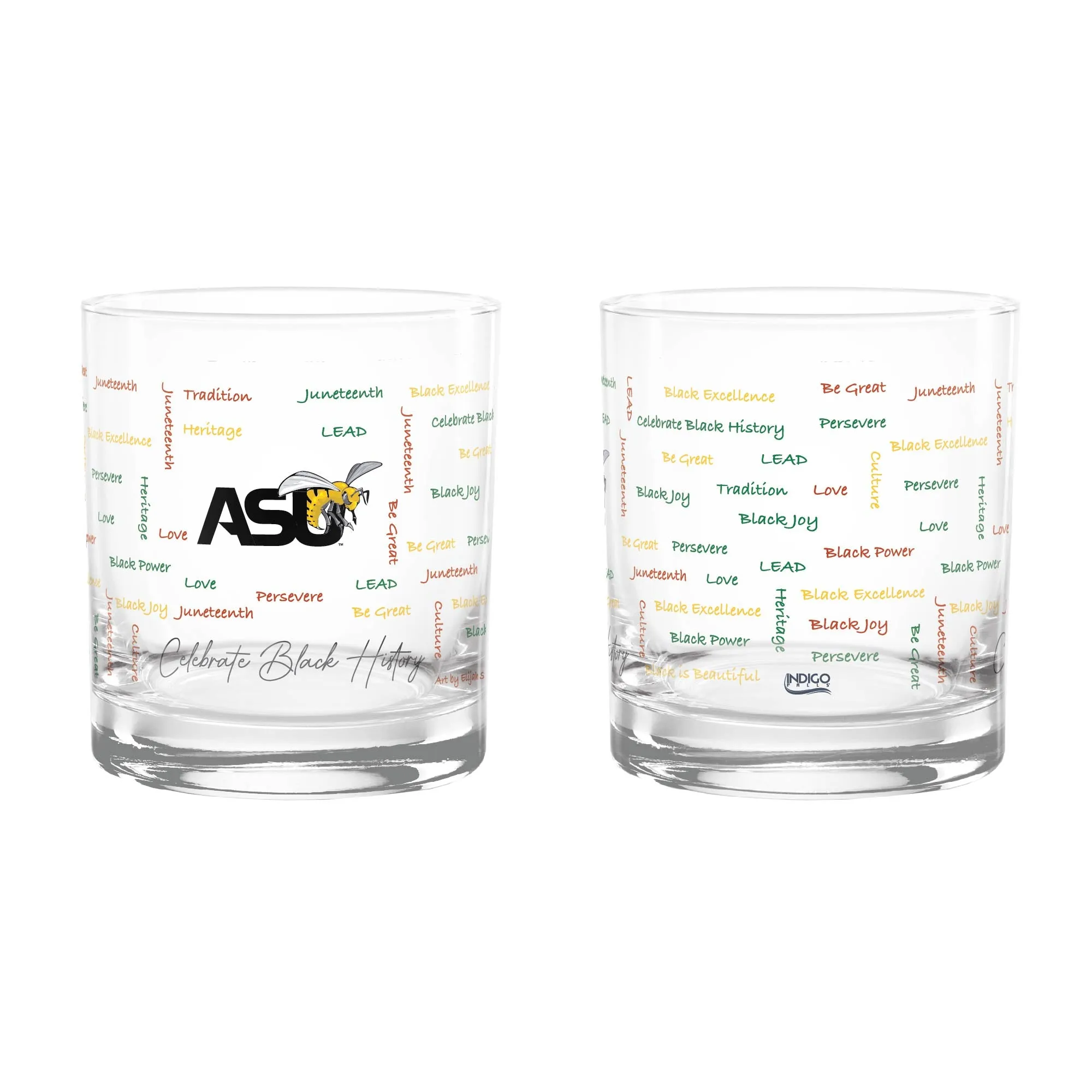7gSet-of-2-Alabama-State-Hornets-14oz-BHM-Rocks-Glasses