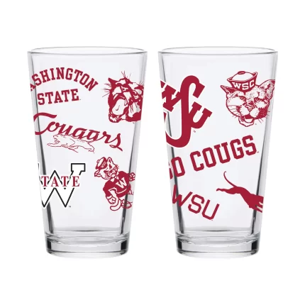 16oz Washington State Cougars College Vault Medley Pint 2 Pack