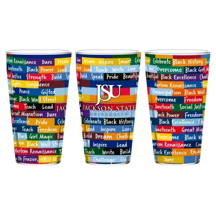 Jackson State Tigers 16oz BHM Pint Glasses | Set of 2