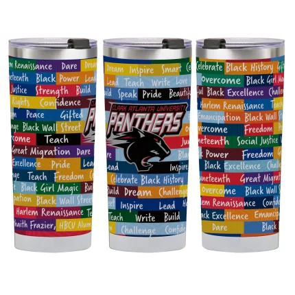 24oz Clark Atlanta Panthers BHM Tumbler