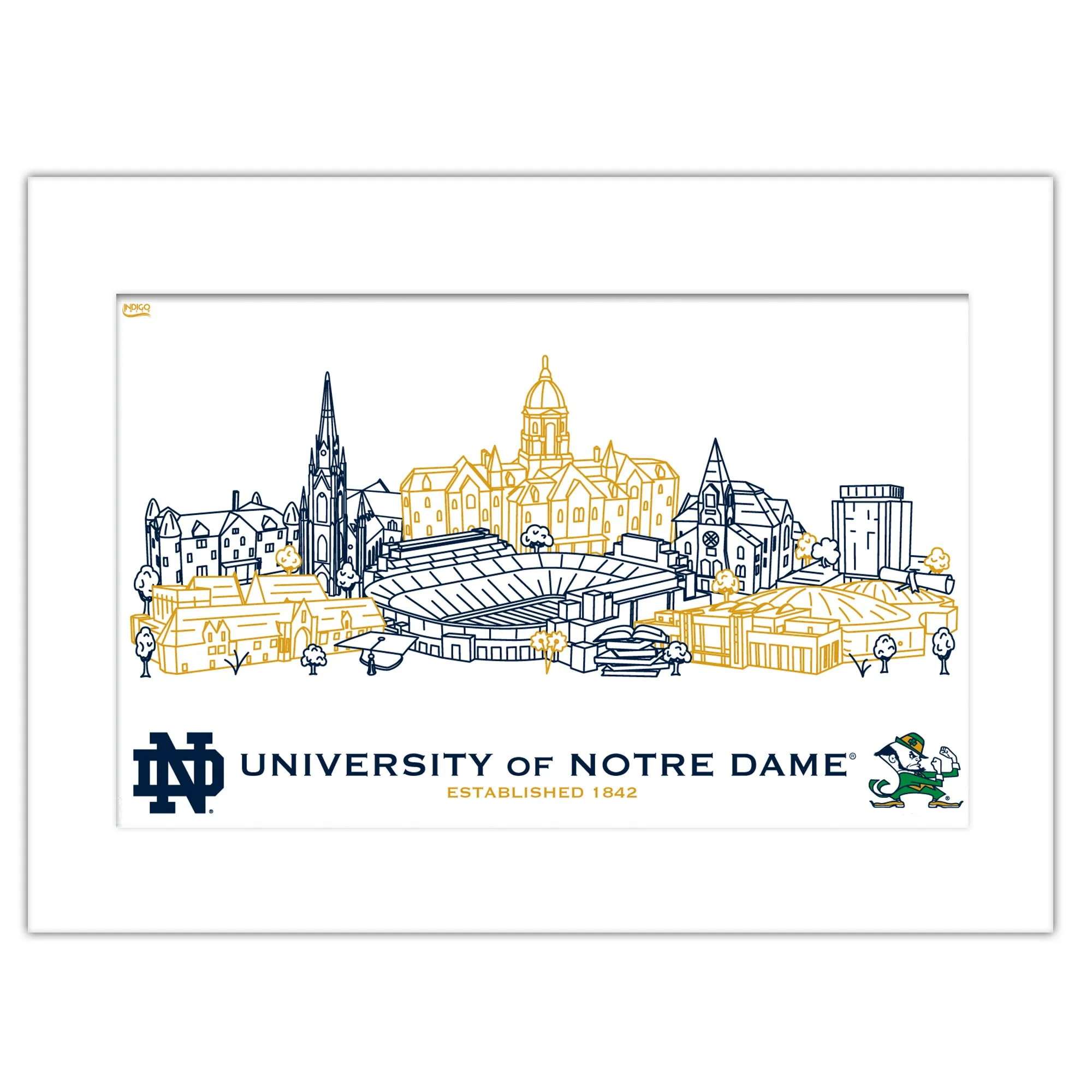 7lNotre-Dame-Fighting-Irish-Matted-Campus-Line-Wall-Art-11-x-14-