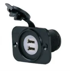Deluxe Sea Link Dual USB Charger Receptacle 12-24V
