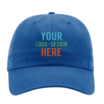 Embroidered Richardson 320 Washed Chino Hat - Royal Blue