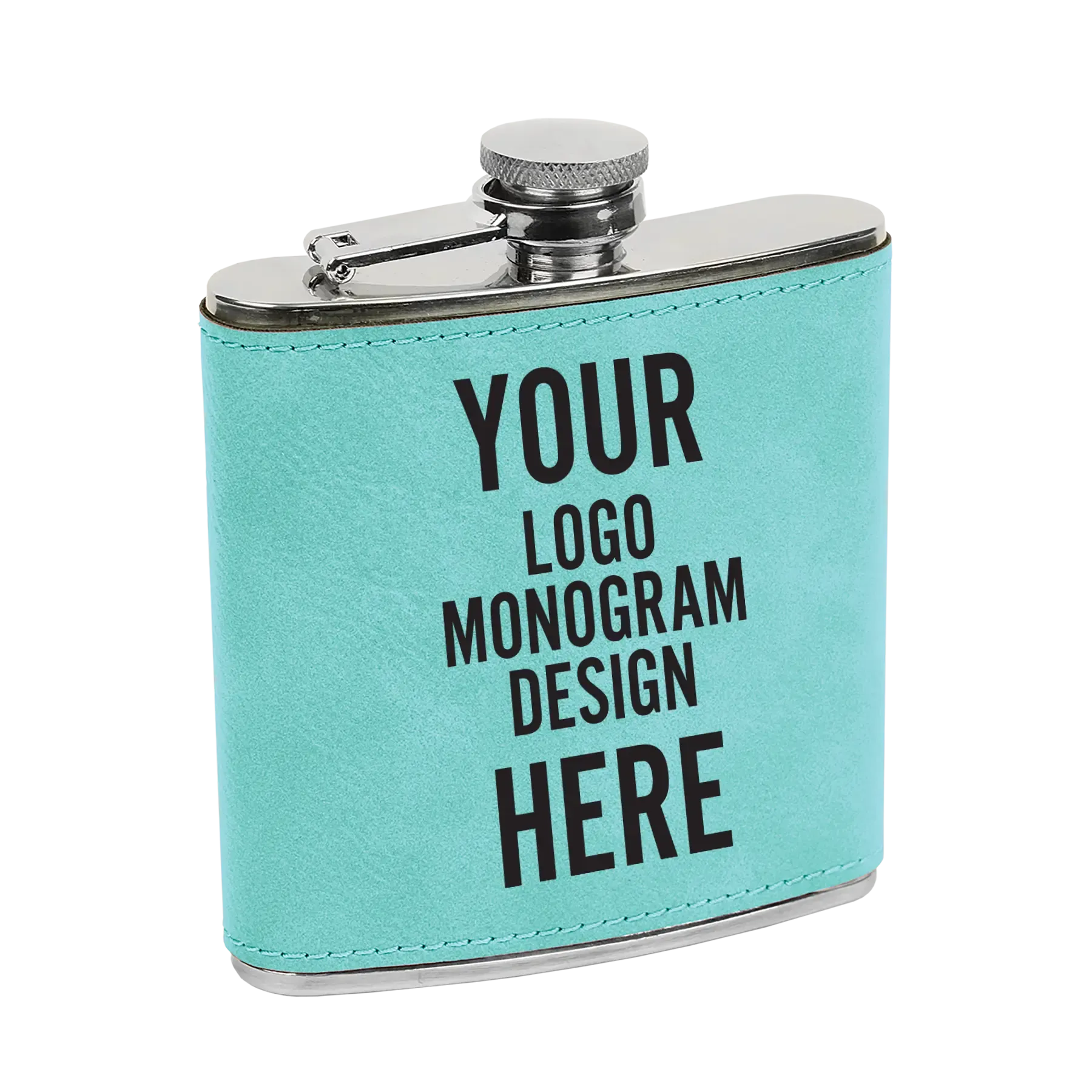 7nPersonalized-Leatherette-Stainless-Steel-Flask-6-oz-Teal