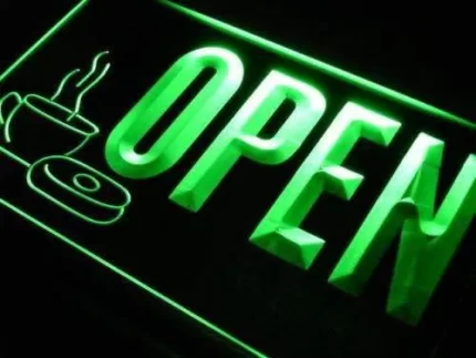 Bakery Coffee Donuts Open LED Light Sign