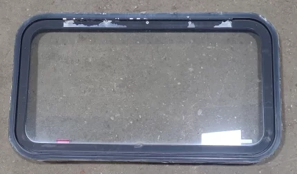 Black Radius Emergency Opening Window : 35 1/2" W X 19 3/4" H X 1 1/2" D