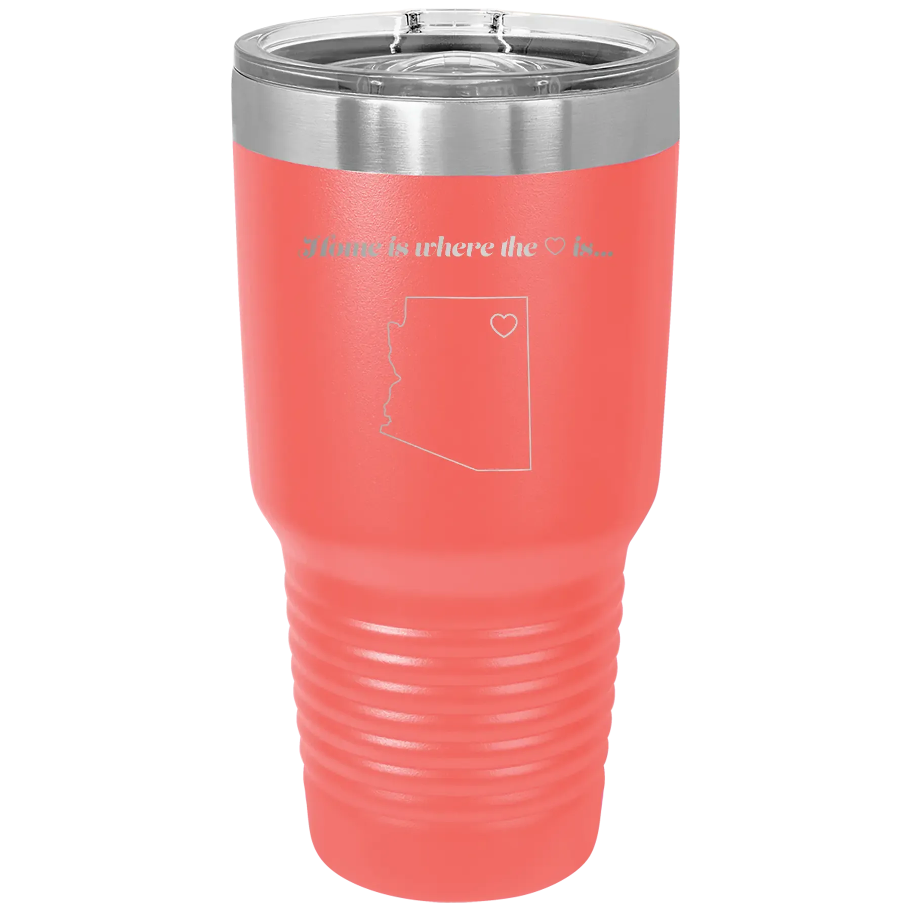 7oPersonalized-Arizona-Heart-30-oz-Tumbler-Coral