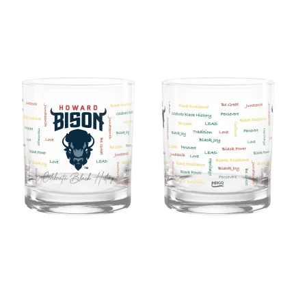 Set of 2 Howard Bisons 14oz BHM Rocks Glasses