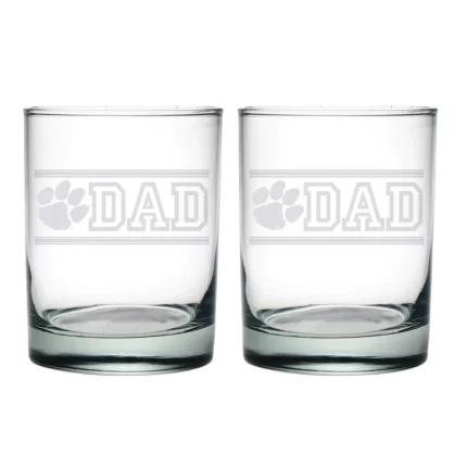 14oz Alabama Crimson Tide Etched Dad DOF 2 Pack