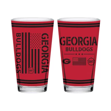 16oz Georgia Bulldogs OHT TC FW Flag Pint