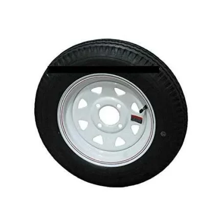 480-12 Tire C/4H Trailer Wheel Spoke White Striped
